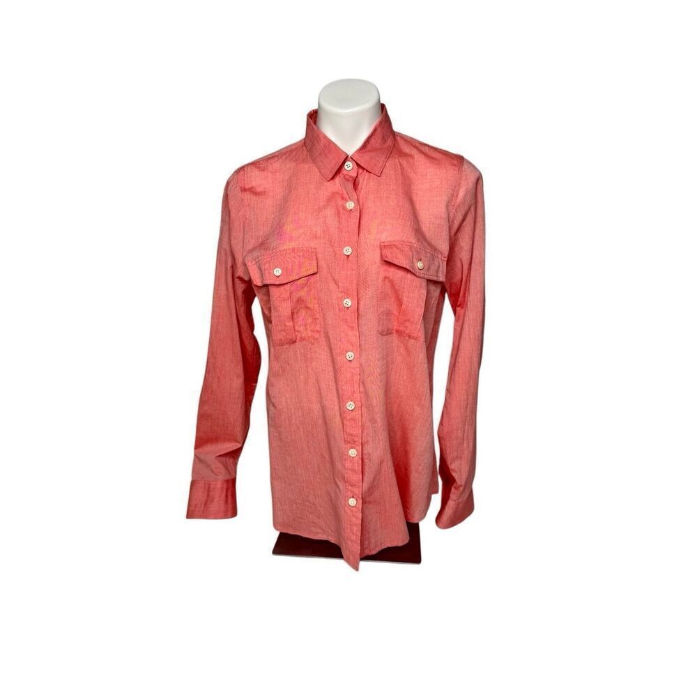 J. Crew Factory the perfect shirt in muted red size L